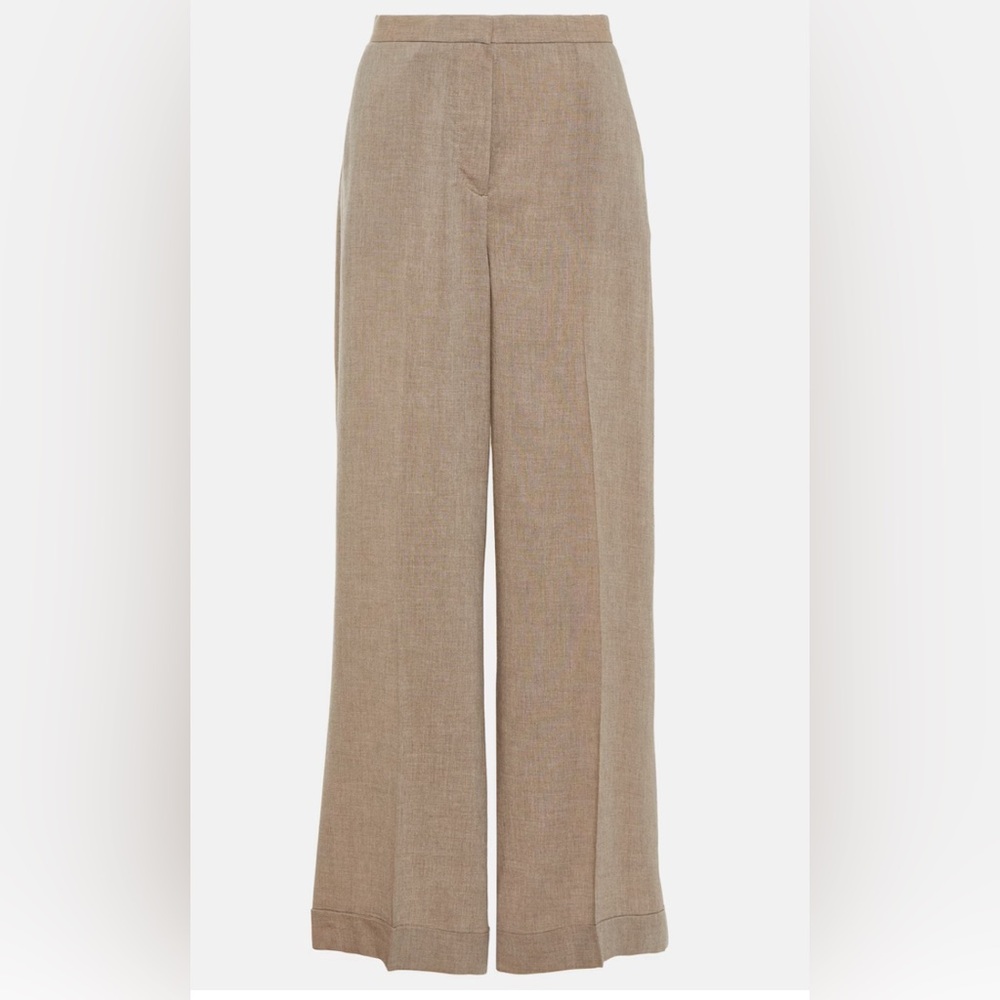 Toteme mid rise melange wide leg pants size DT32